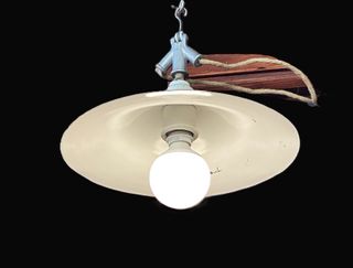 Vecchia lampada da soffitto industriale tedesca - anni '50