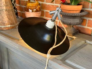 Vecchia lampada da soffitto industriale tedesca - anni '50