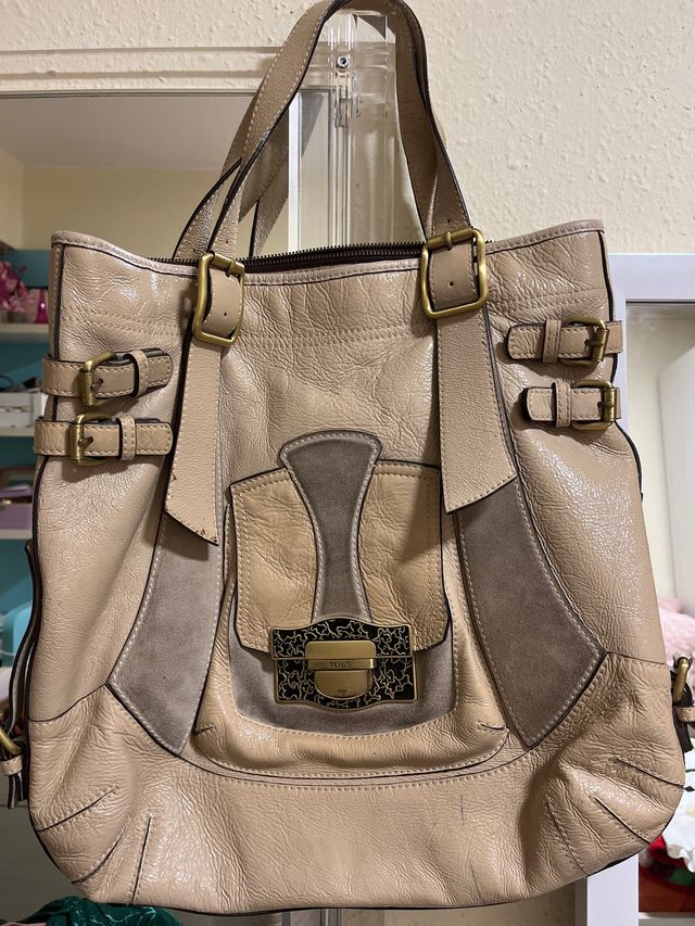 Bolso Tous Beige Piel y Ante
