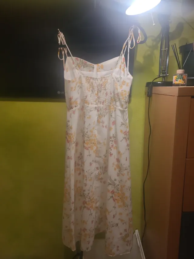 Vestido gasa estampado floral verano