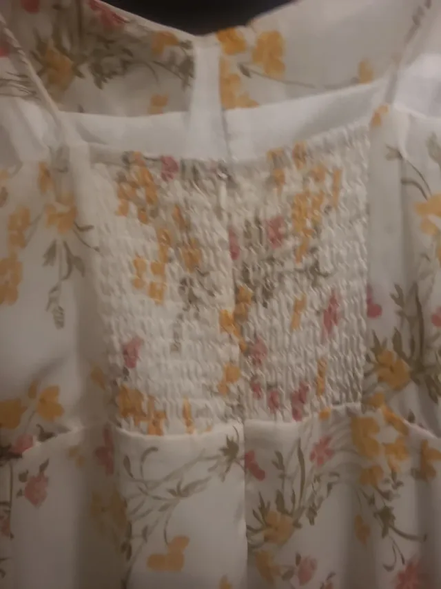 Vestido gasa estampado floral verano