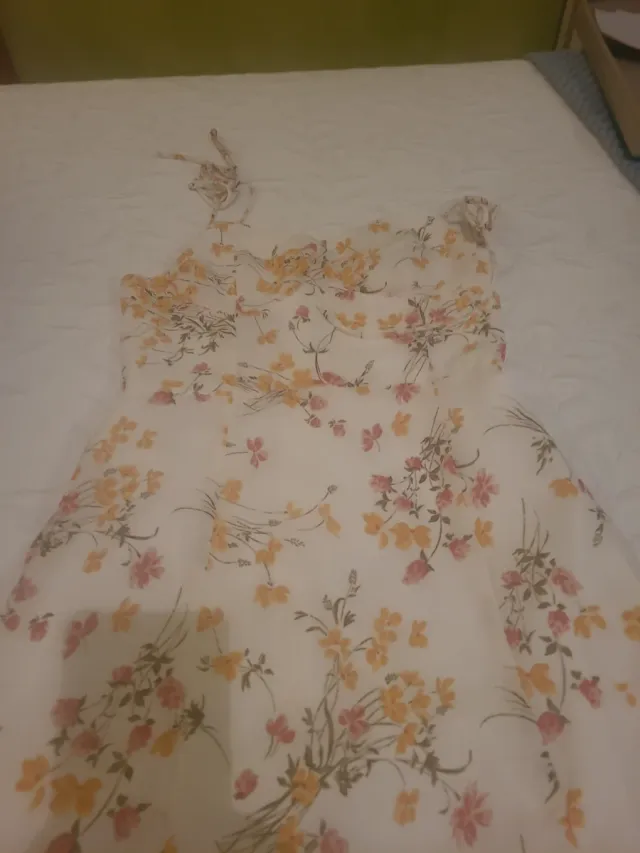 Vestido gasa estampado floral verano