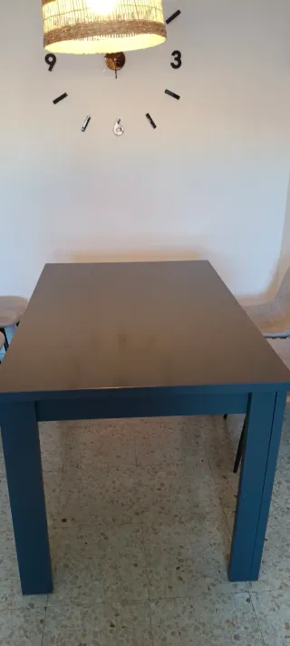 Mesa comedor extensible gris