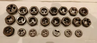 25 Filiere per Filettatura Varie Misure