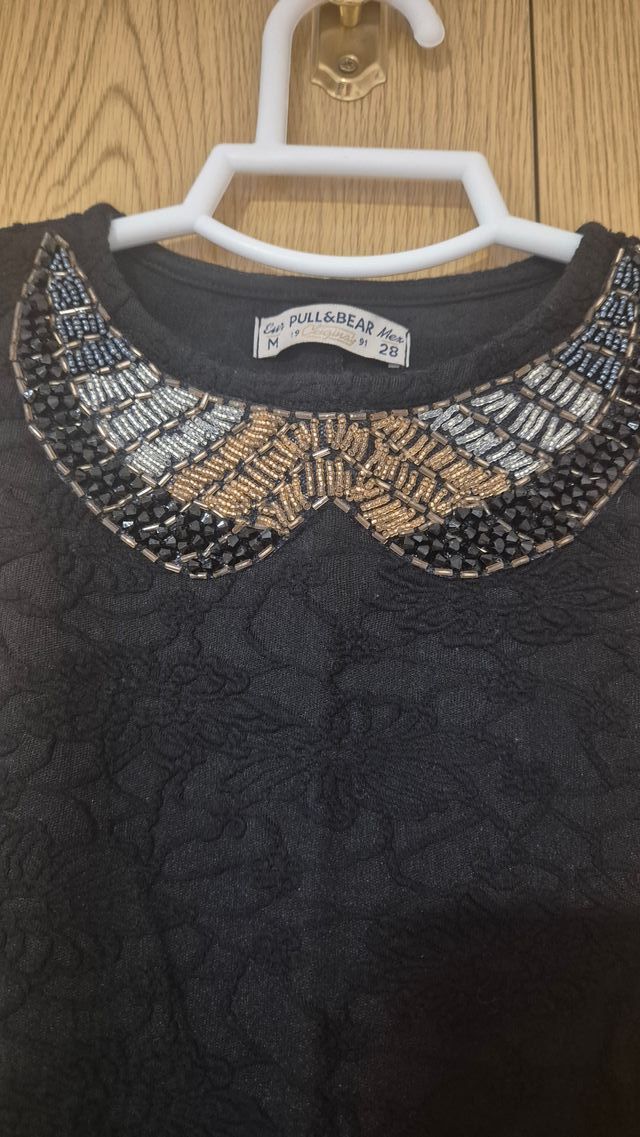 Vestido fiesta midi Pull&Bear negro