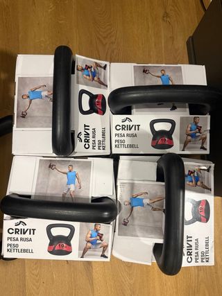 4 Pesas Rusas Kettlebell Crivit 10kg