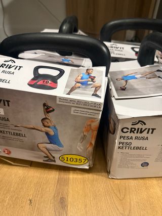 4 Pesas Rusas Kettlebell Crivit 10kg