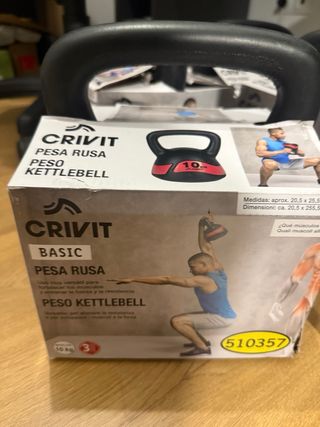 4 Pesas Rusas Kettlebell Crivit 10kg
