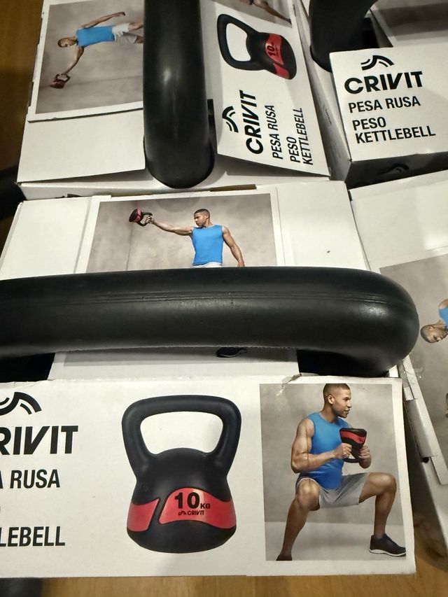 4 Pesas Rusas Kettlebell Crivit 10kg