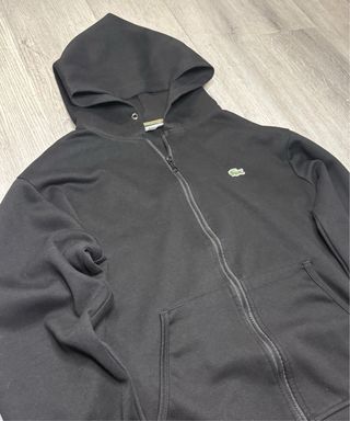Sudadera Lacoste Negra con Cremallera