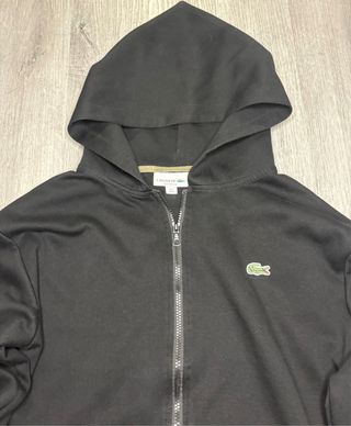 Sudadera Lacoste Negra con Cremallera