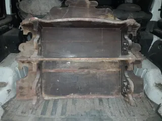 Estantería de madera rústica más de 80 años
