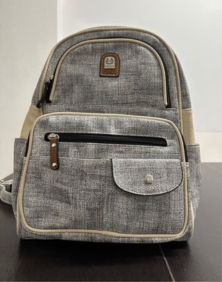 Mochila Mujer Beige y Gris