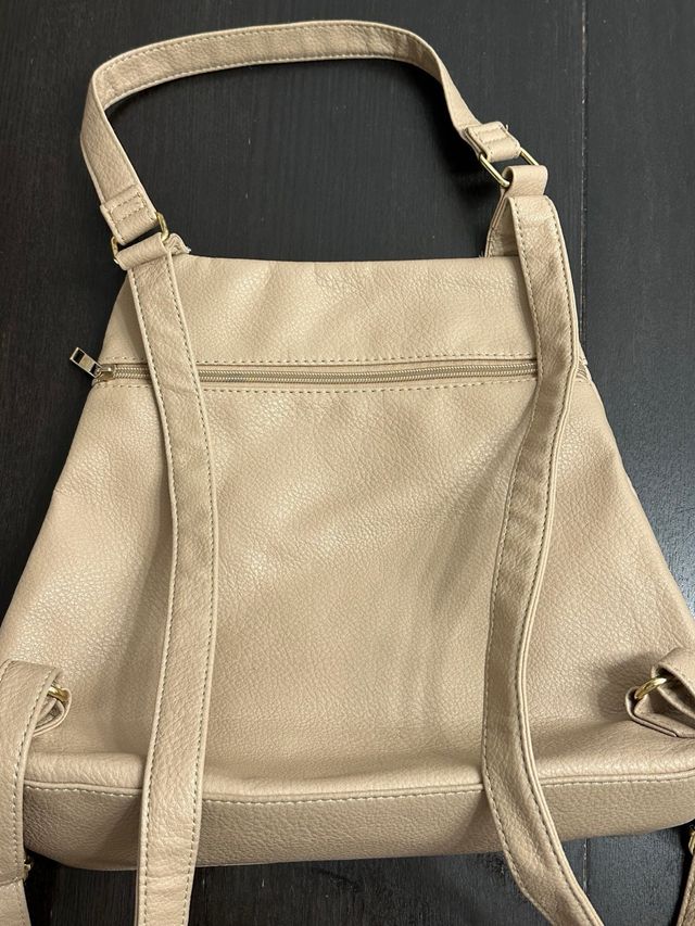 Mochila Mujer Beige y Gris