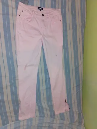Pantalón vaquero rosa Kiabi Talla S de mujer