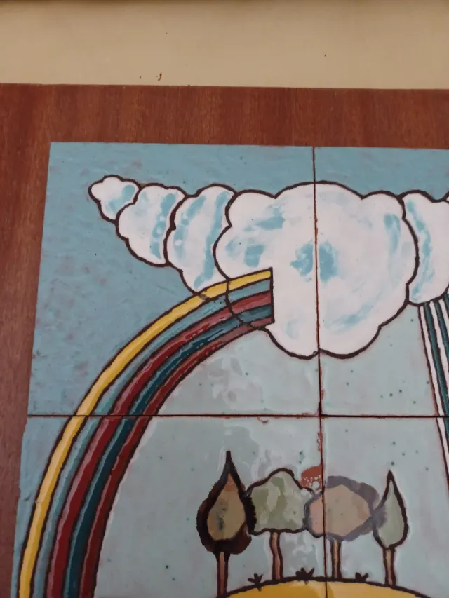 Cuadro de esmaltes sobre madera