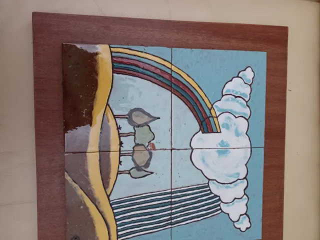 Cuadro de esmaltes sobre madera