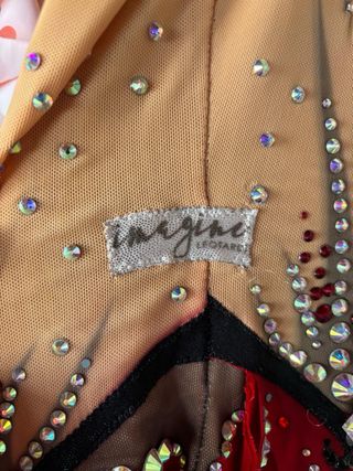 Maillot Gimnasia Rítmica Rojo y Rosa