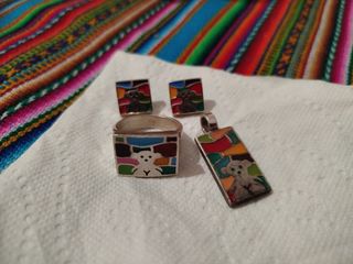 Conjunto Tous Plata Oso Multicolor