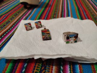 Conjunto Tous Plata Oso Multicolor