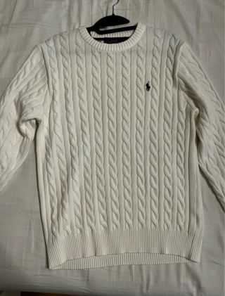 Jersey Polo Ralph Lauren Blanco Trenzado