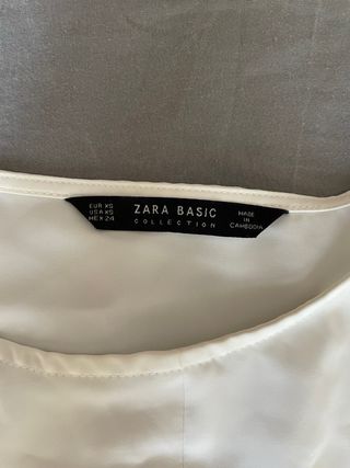 Blusa Zara Blanca Talla XS