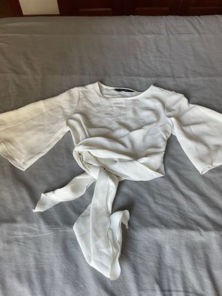 Blusa Zara Blanca Talla XS
