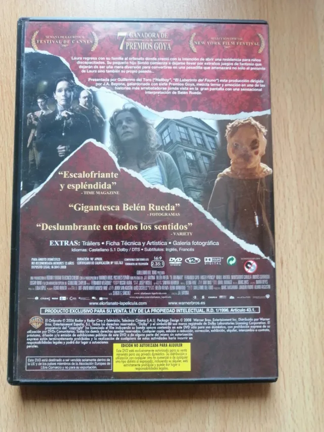 DVD El Orfanato (Belén Rueda)