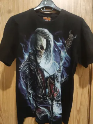 Maglia High Teschio Chitarra Luminosa Buio