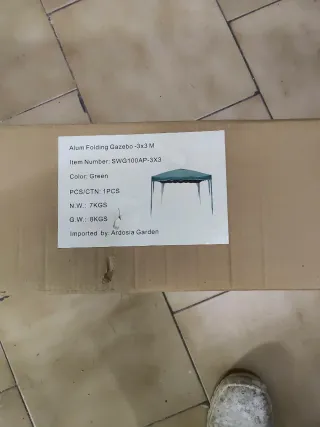 Tenda Gazebo Pieghevole Verde 3x3M