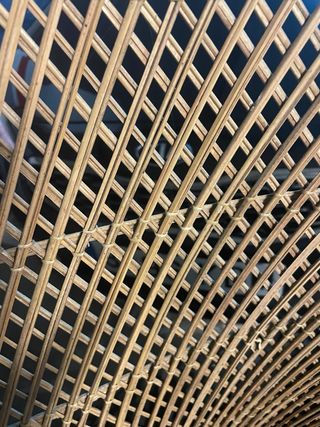 Sillón de mimbre estilo pavo real