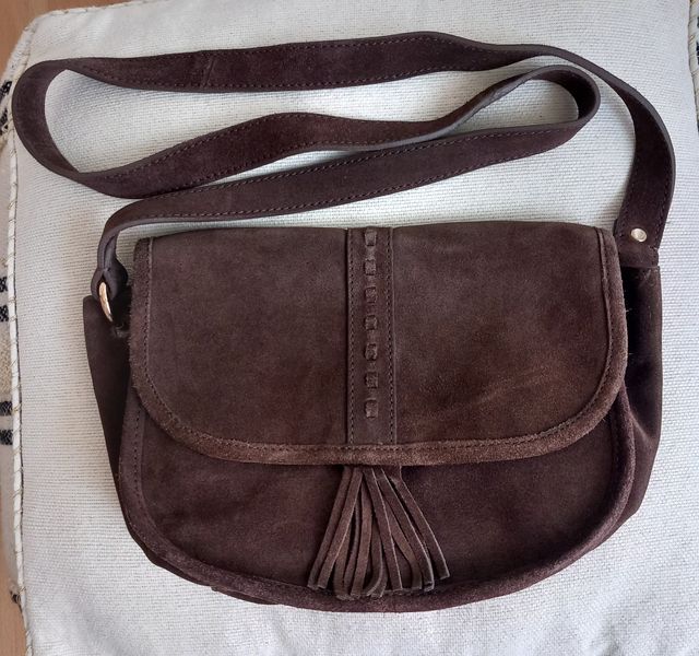 Bolso serraje marrón Springfield