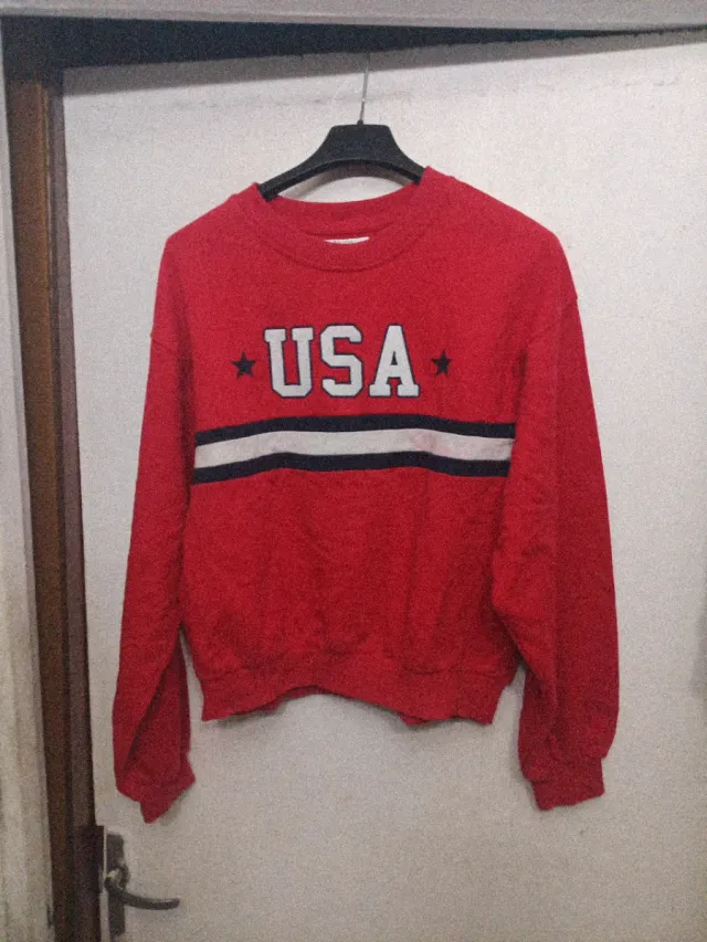 Sudadera USA Roja Talla M