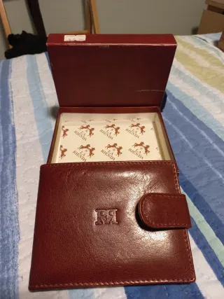 Cartera de piel La Rienda marrón