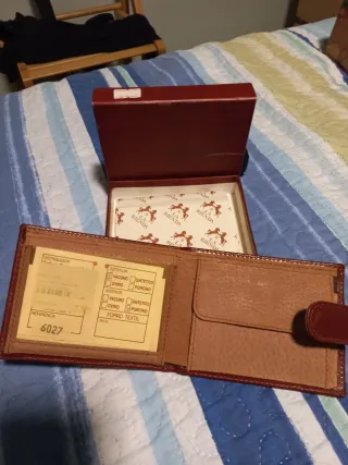 Cartera de piel La Rienda marrón