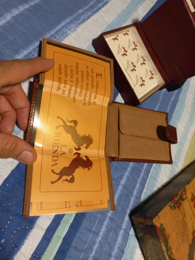 Cartera de piel La Rienda marrón