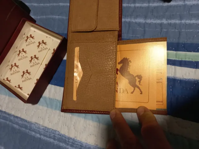 Cartera de piel La Rienda marrón