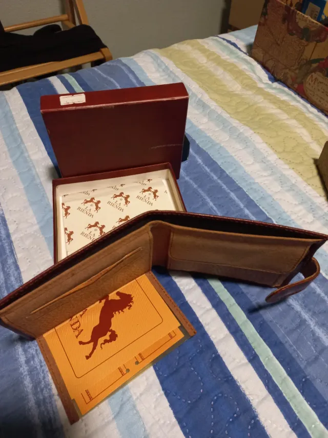 Cartera de piel La Rienda marrón