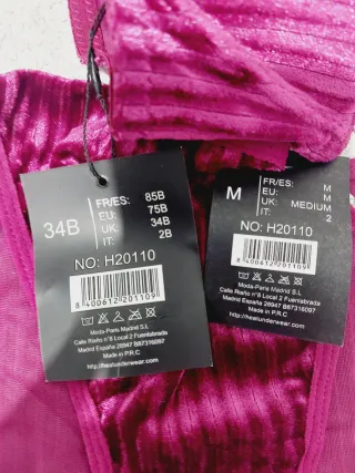 Conjunto Lencería Terciopelo 85B