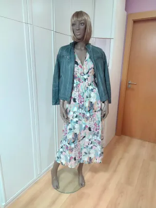 Chaqueta cuero chica verde