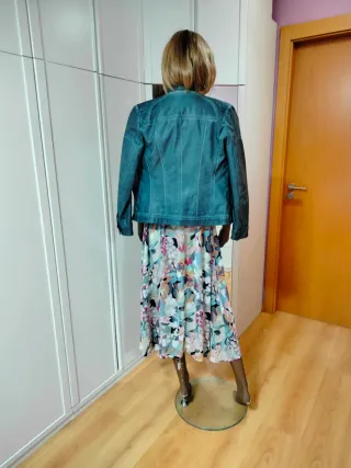 Chaqueta cuero chica verde