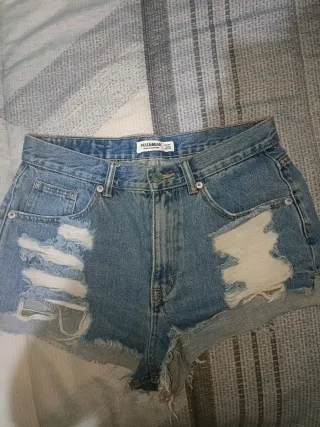 Shorts vaqueros Pull&Bear rotos talla XS