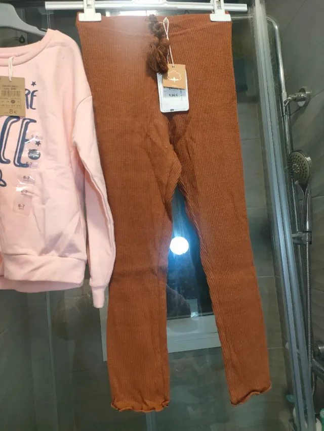 Conjunto niña rosa y marrón T6