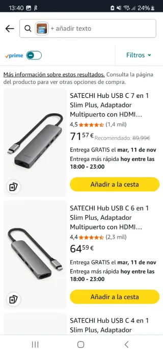 SATECHI Adaptador Multi-Puerto USB-C Slim