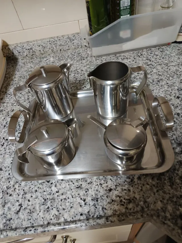 Juego té/café acero inoxidable