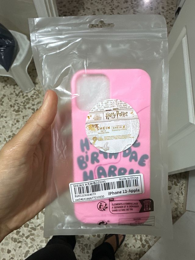 Funda iPhone 12 Rosa Happee Birthdae Harry