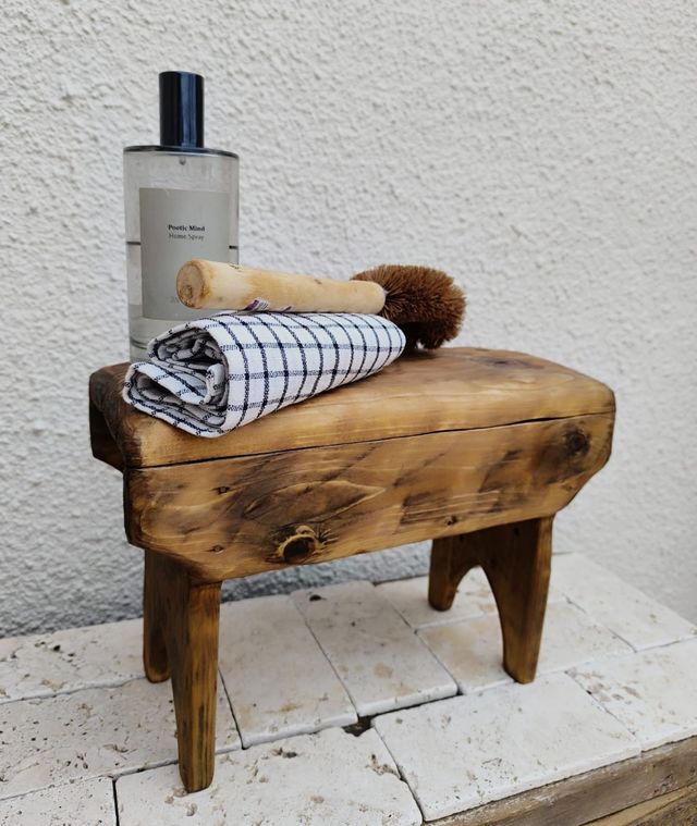 Banco taburete madera rústica