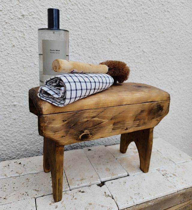 Banco taburete madera rústica