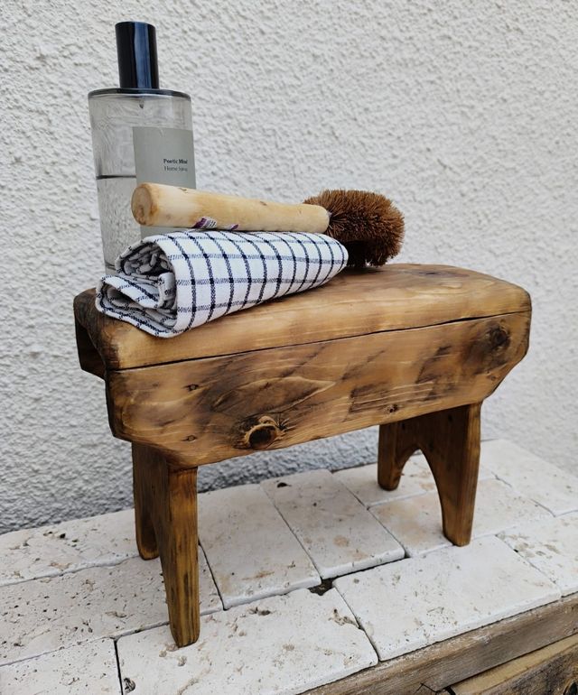 Banco taburete madera rústica