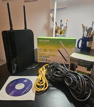 Router Inalámbrico Belkin y Adaptador USB TP-Link